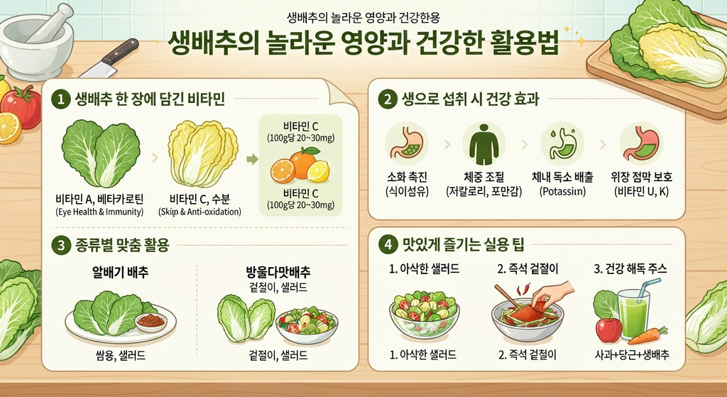 배추에도 비타민C가 들어 있을까? 김치 말고 생배추 영양 알아보기 1 Gemini Generated Image 1m00nr1m00nr1m00