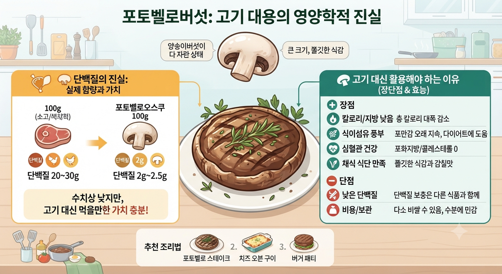 포토벨로버섯은 고기 대신 먹을 만큼 단백질이 많을까? 1 Gemini Generated Image eyslhleyslhleysl