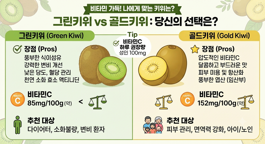 골드키위와 그린키위, 비타민C는 어느 쪽이 더 많을까? 3 Gemini Generated Image vqgqfuvqgqfuvqgq