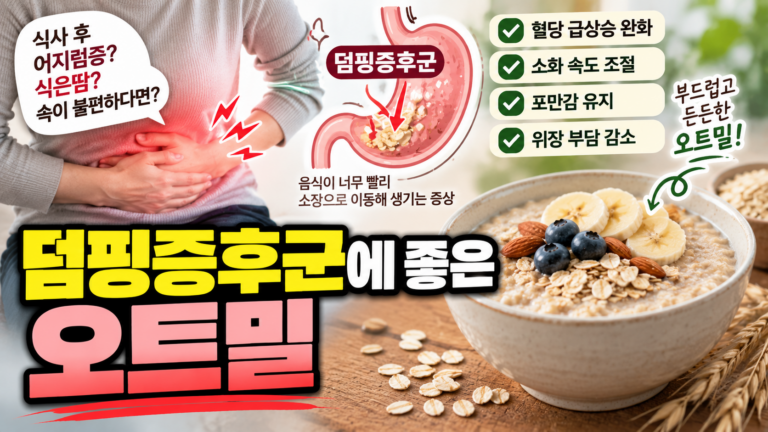 덤핑증후군에 좋은 오트밀
