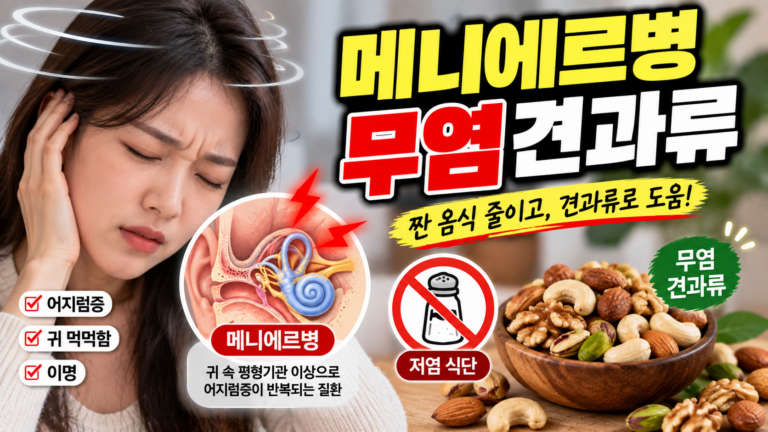 메니에르병 무염 견과류
