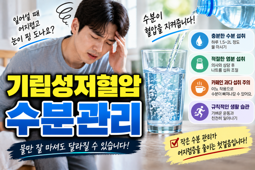 기립성저혈압에 좋은 물, 수분 보충 효과와 마시는 법 1 기립성저혈압 수분 관리