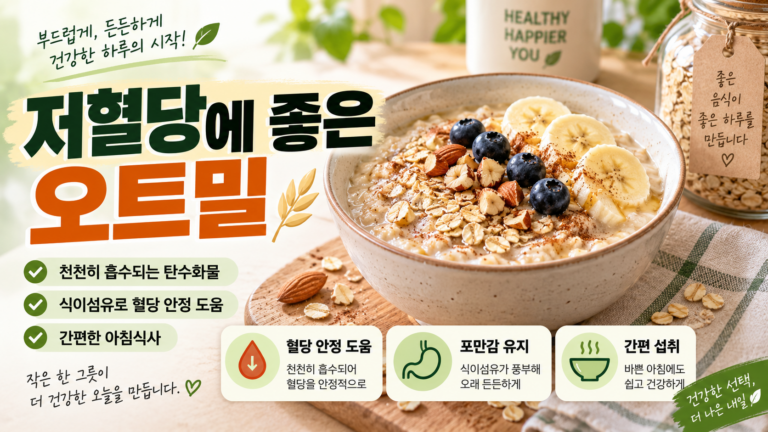 반응성저혈당에 좋은 오트밀, 저GI 탄수화물과 섭취법 10 저혈당에 좋은 오트밀