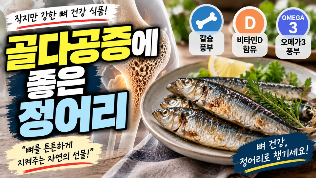 골다공증에 좋은 정어리, 칼슘·비타민D 영양과 섭취법 1 골다공증에 좋은 정어리