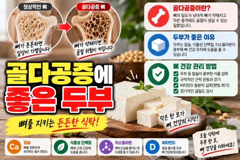 골다공증에 좋은 두부