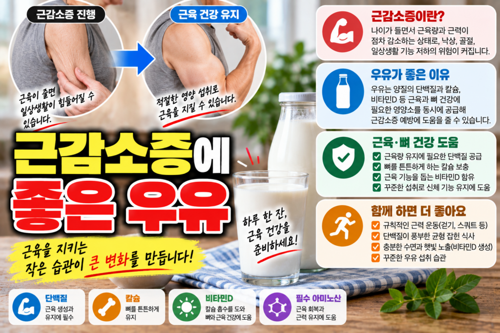 근감소증에 좋은 우유