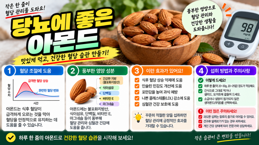 당뇨에 좋은 아몬드, 불포화지방·식이섬유와 섭취법 1 당뇨에 좋은 아몬드, 불포화지방·식이섬유와 섭취법