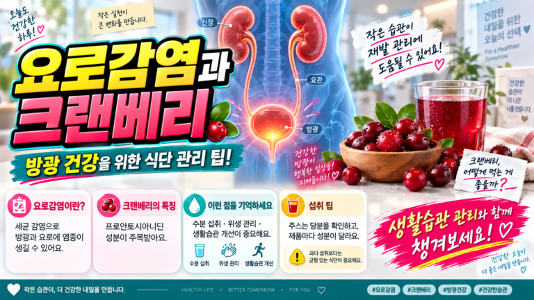 재발성 요로감염 예방에 크랜베리, PAC 효능과 섭취법