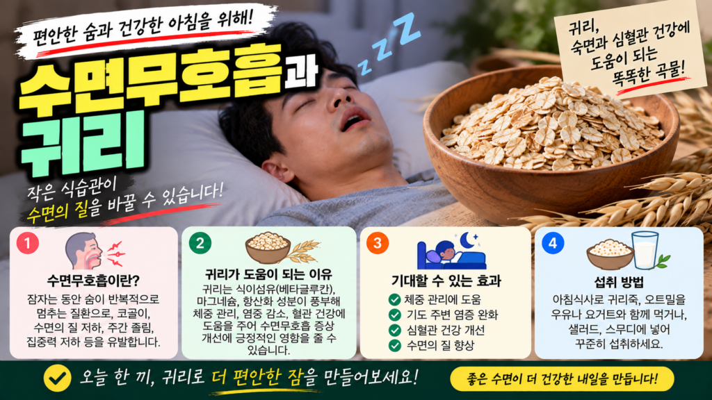 수면무호흡 체중관리에 좋은 귀리, 식이섬유 효능과 먹는 법 1 수면무호흡 체중관리에 좋은 귀리, 식이섬유 효능과 먹는 법