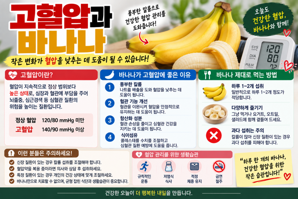 고혈압에 좋은 바나나, 칼륨 효능과 섭취 방법 1 고혈압에 좋은 바나나, 칼륨 효능과 섭취 방법