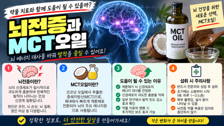 뇌전증에 활용하는 MCT오일, 케톤 생성 원리와 섭취법