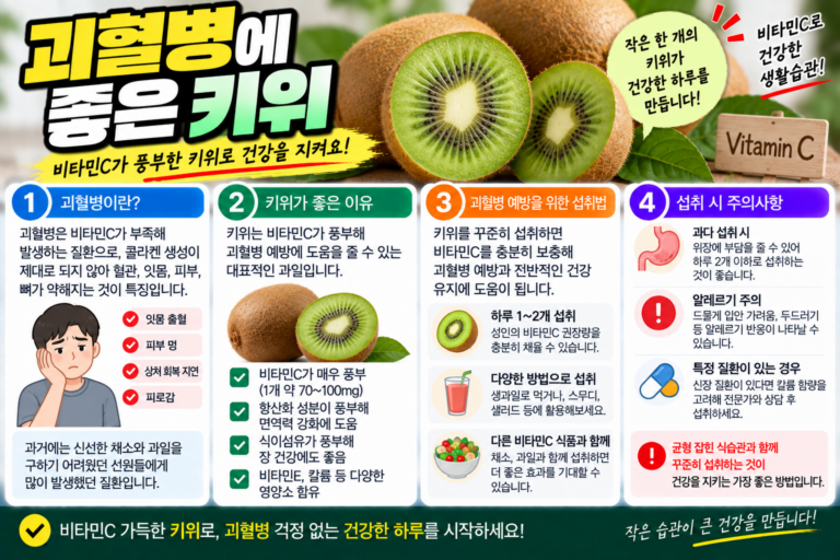 괴혈병에 좋은 키위, 비타민C 효능과 섭취법 6 괴혈병에 좋은 키위, 비타민C 효능과 섭취법