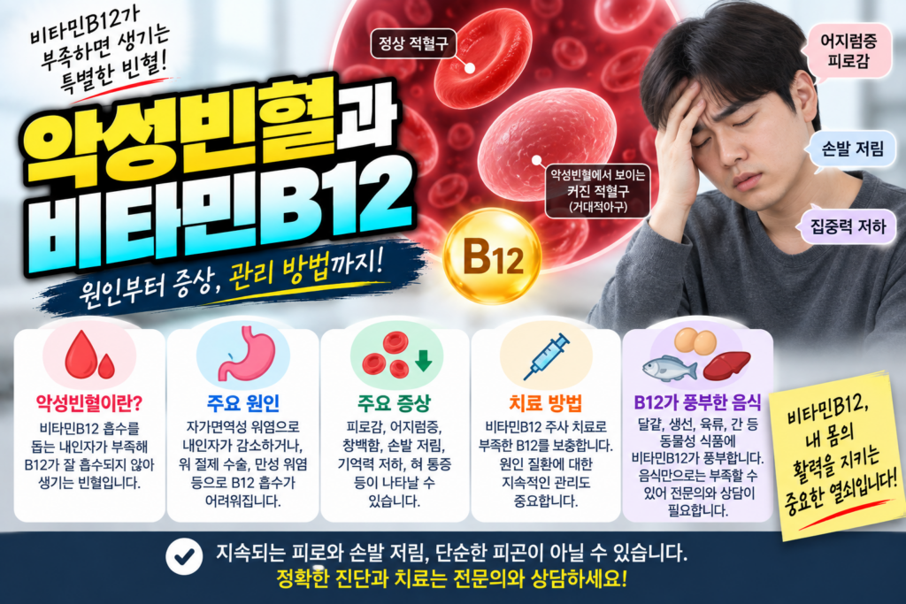 악성빈혈에 필요한 비타민B12, 보충 효능과 복용법