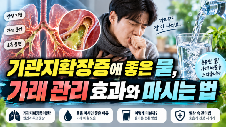 기관지확장증에 좋은 물, 가래 관리 효과와 마시는 법 10 기관지확장증에 좋은 물, 가래 관리 효과와 마시는 법