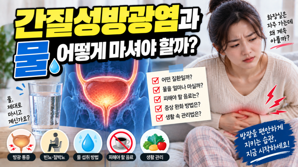 간질성방광염에 좋은 물, 수분관리 효과와 마시는 법