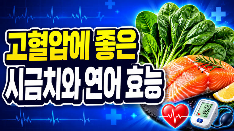 고혈압에 좋은 시금치와 연어에 효능
