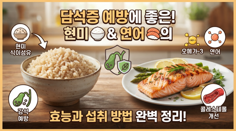 담석증 예방에 좋은 현미와 연어에 효능과 섭취방법