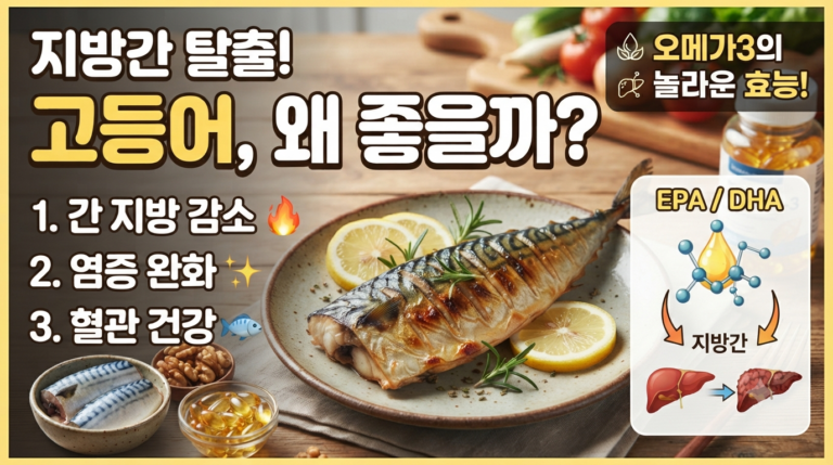 지방간에 고등어가 좋은 이유와 오메가3 효능