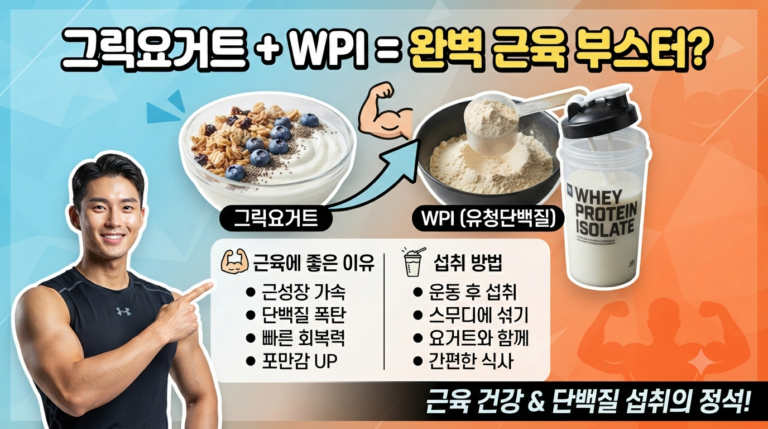 그릭요거트와 유청단백질(WPI)를 먹으면 근육 건강에 좋은 이유와 섭취방법