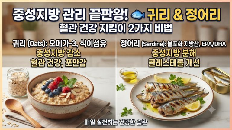 중성지방을 관리할때 좋은 귀리와 정어리에 효능과 섭취방법