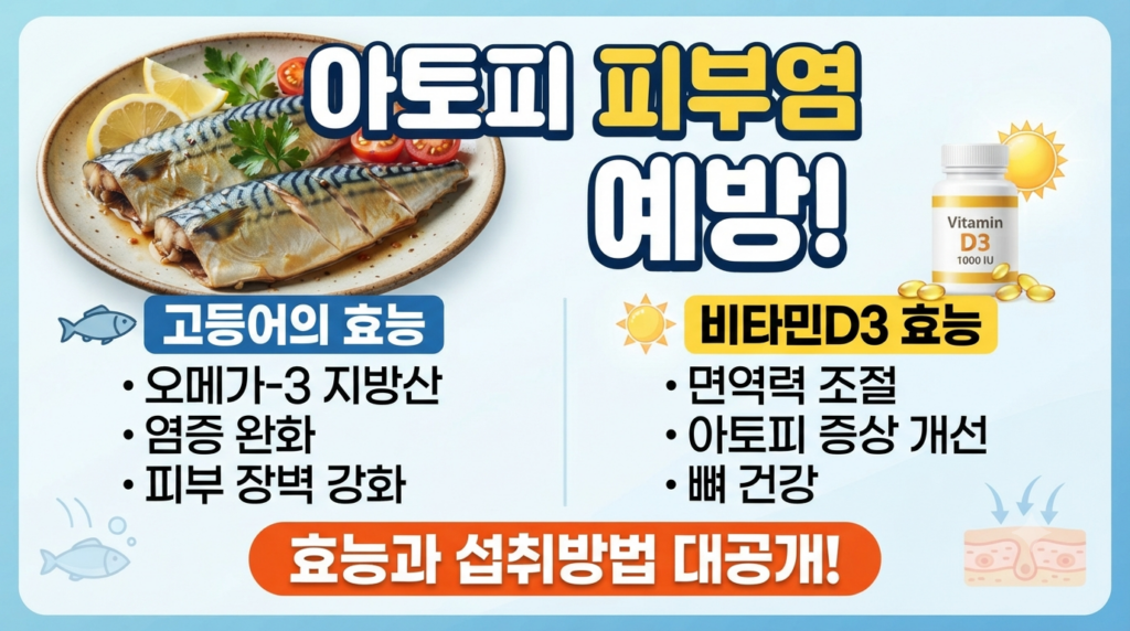 아토피 피부염 예방에 좋은 고등어와 비타민D3에 효능과 섭취방법 1 아토피 피부염 예방에 좋은 고등어와 비타민D3에 효능과 섭취방법