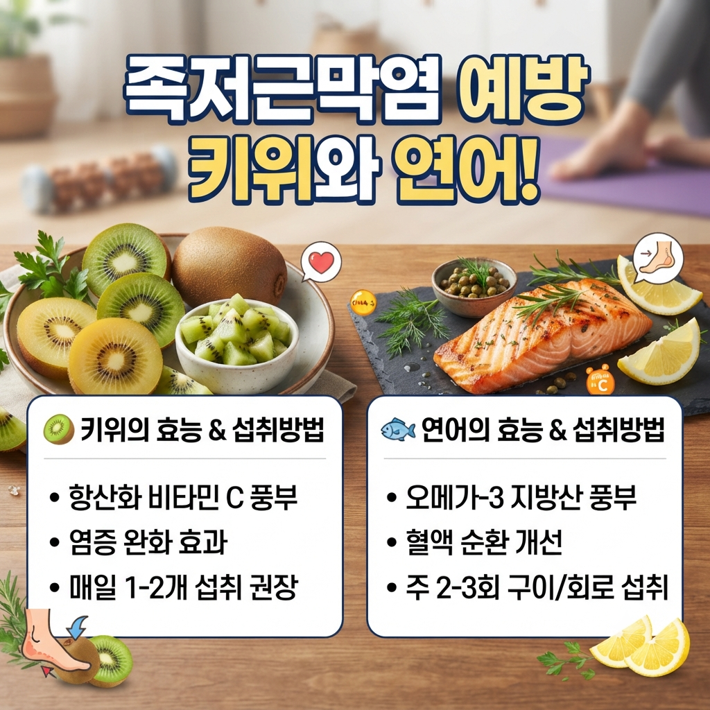 족저근막염 예방에 좋은 키위와 연어에 효능과 섭취방법