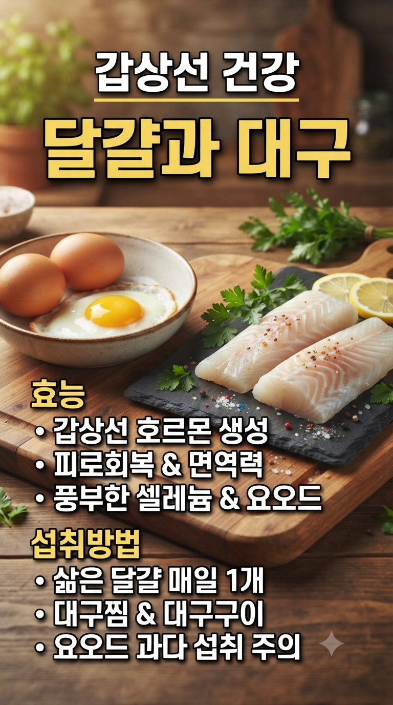 갑상선 건강 관리에 좋은 달걀과 대구에 효능과 섭취방법