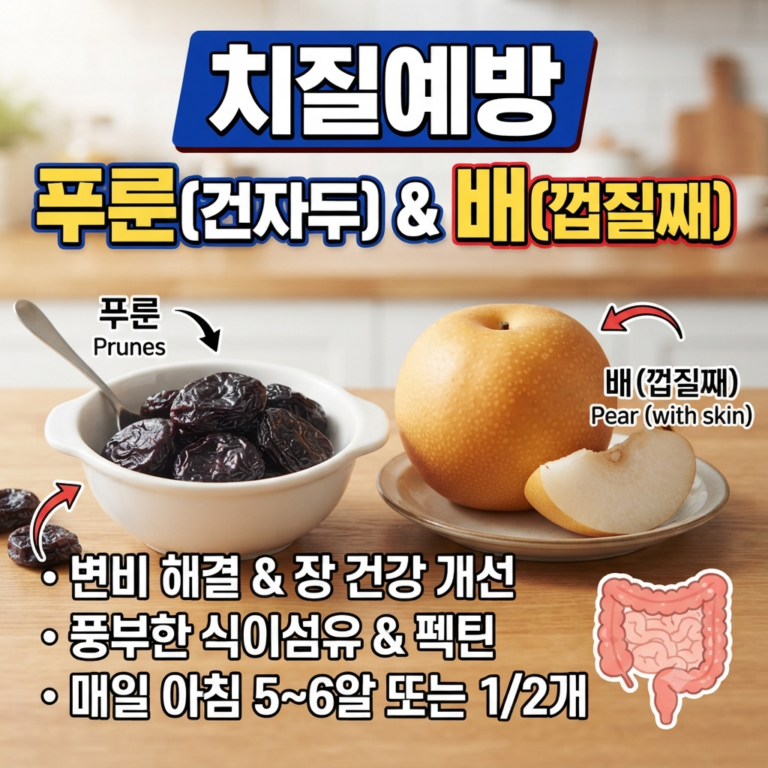 치질예방에 좋은 푸룬(건자두)와 배(껍질째) 효능과 섭취방법 8 치질예방에 좋은 푸룬(건자두)와 배(껍질쨰) 효능과 섭취방법