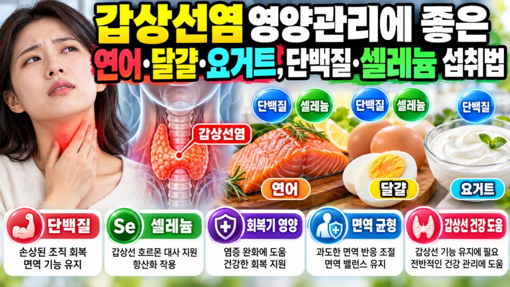 갑상선염 영양관리에 좋은 연어·달걀·요거트, 단백질·셀레늄 섭취법