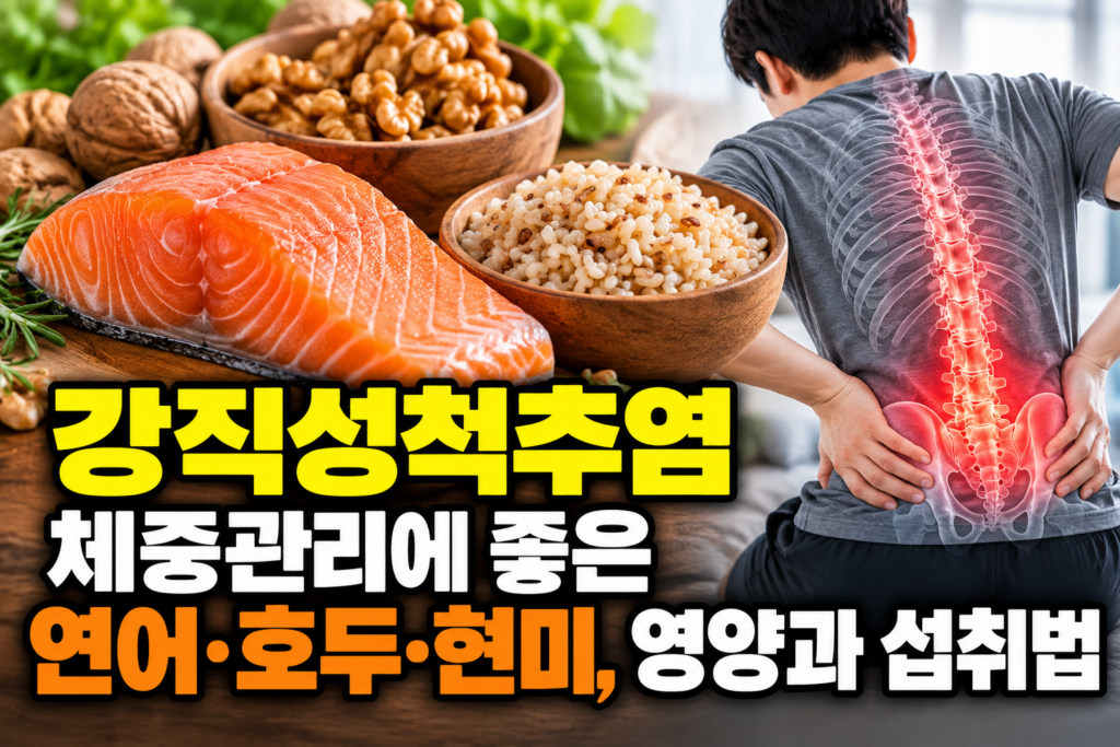 강직성척추염 체중관리에 좋은 연어·호두·현미, 영양과 섭취법 1 강직성척추염 체중관리에 좋은 연어·호두·현미, 영양과 섭취법