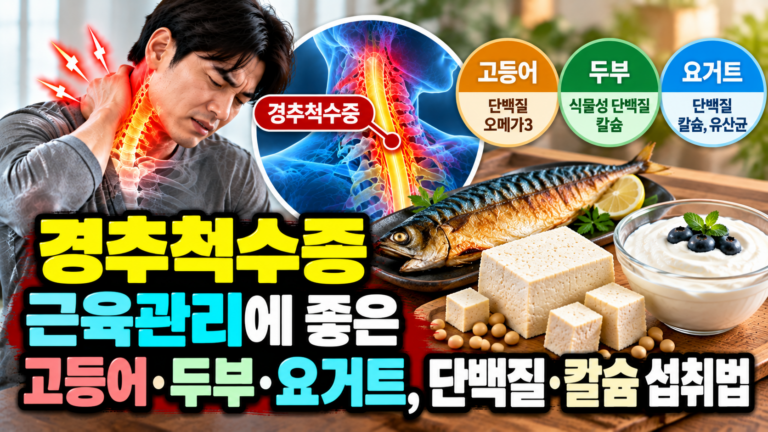 경추척수증 근육관리에 좋은 고등어·두부·요거트, 단백질·칼슘 섭취법