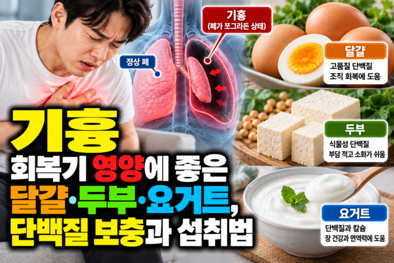 기흉 회복기 영양에 좋은 달걀·두부·요거트, 단백질 보충과 섭취법