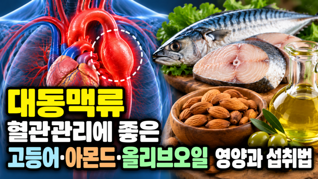 대동맥류 혈관관리에 좋은 고등어·아몬드·올리브오일, 영양과 섭취법