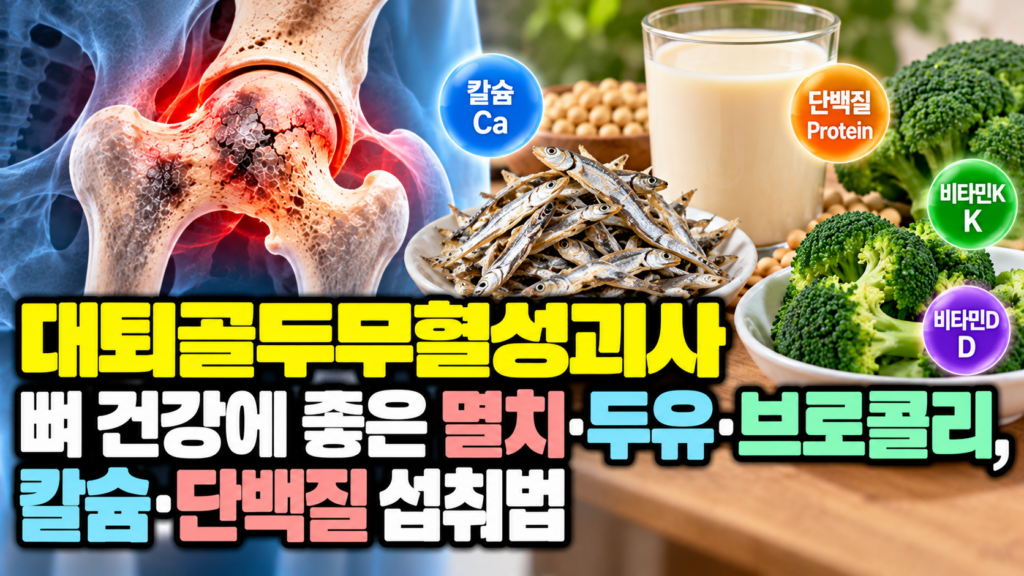 대퇴골두무혈성괴사 뼈 건강에 좋은 멸치·두유·브로콜리, 칼슘·단백질 섭취법