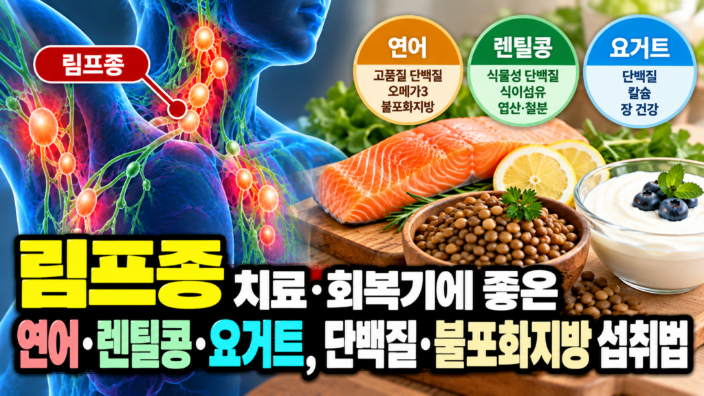림프종 치료·회복기에 좋은 연어·렌틸콩·요거트, 단백질·불포화지방 섭취법