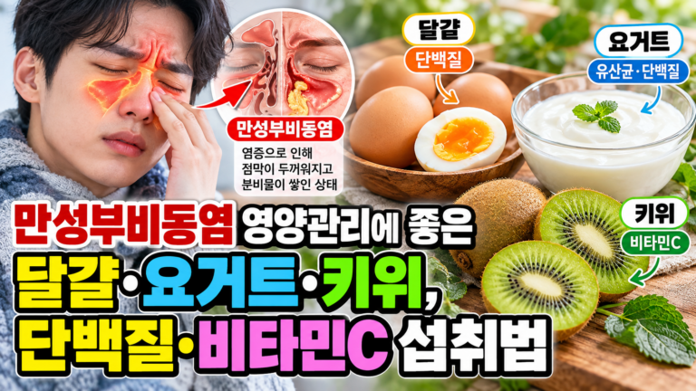 만성부비동염 영양관리에 좋은 달걀·요거트·키위, 단백질·비타민C 섭취법