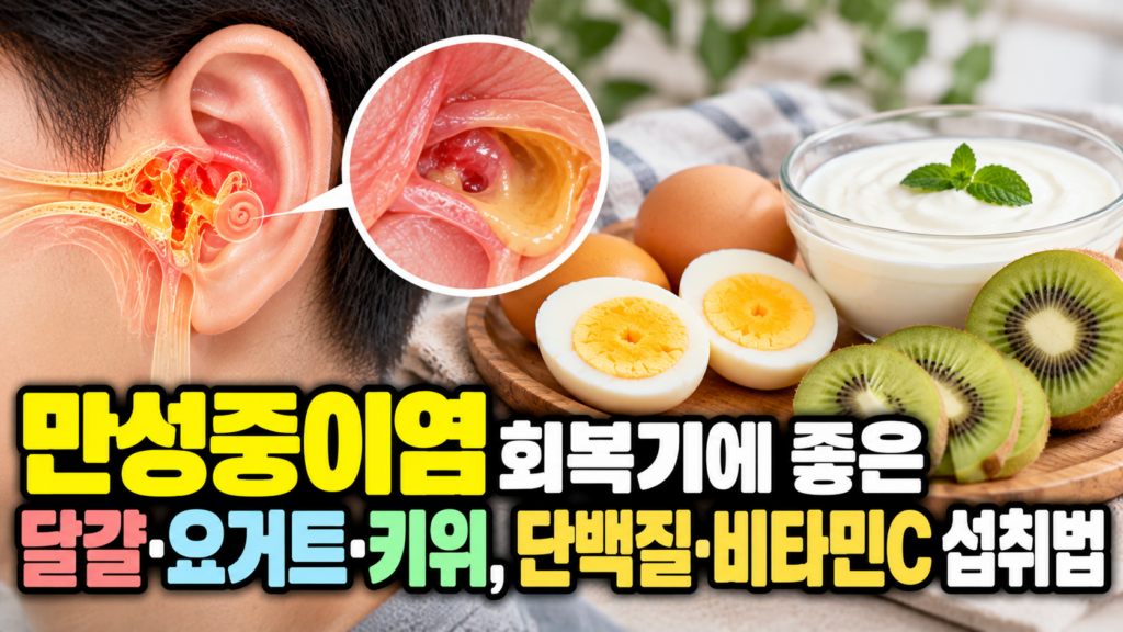만성중이염 회복기에 좋은 달걀·요거트·키위, 단백질·비타민C 섭취법