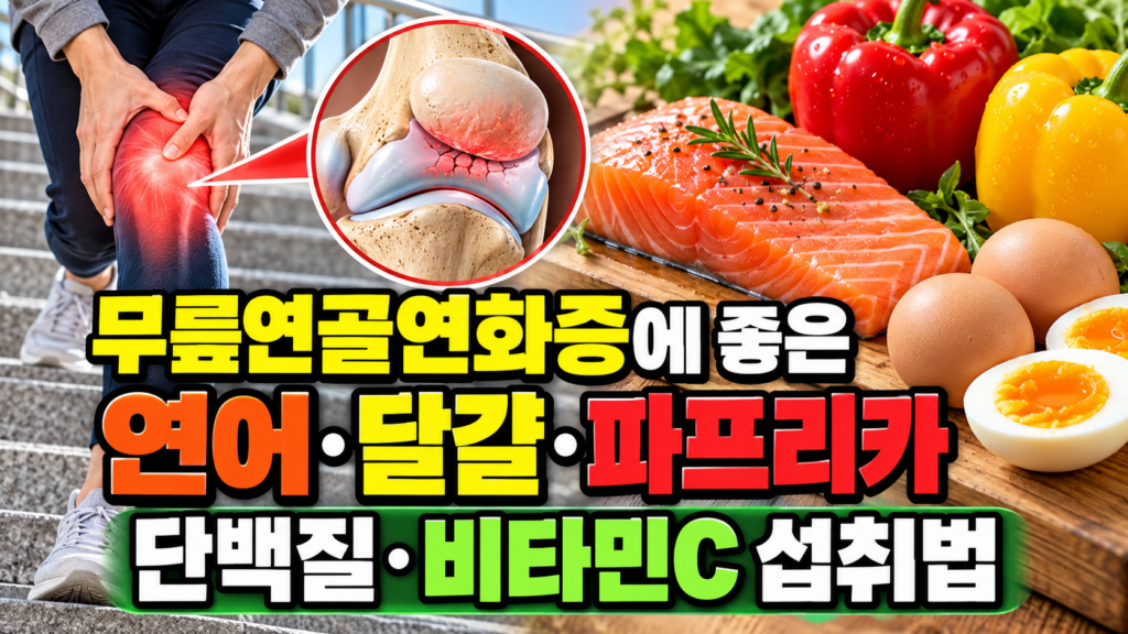 무릎연골연화증에 좋은 연어·달걀·파프리카, 단백질·비타민C 섭취법