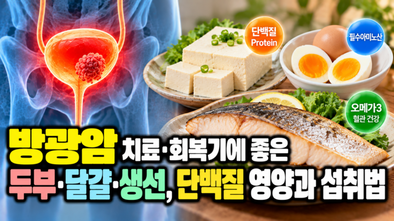 방광암 치료·회복기에 좋은 두부·달걀·생선, 단백질 영양과 섭취법