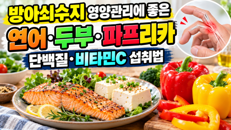 방아쇠수지 영양관리에 좋은 연어·두부·파프리카, 단백질·비타민C 섭취법