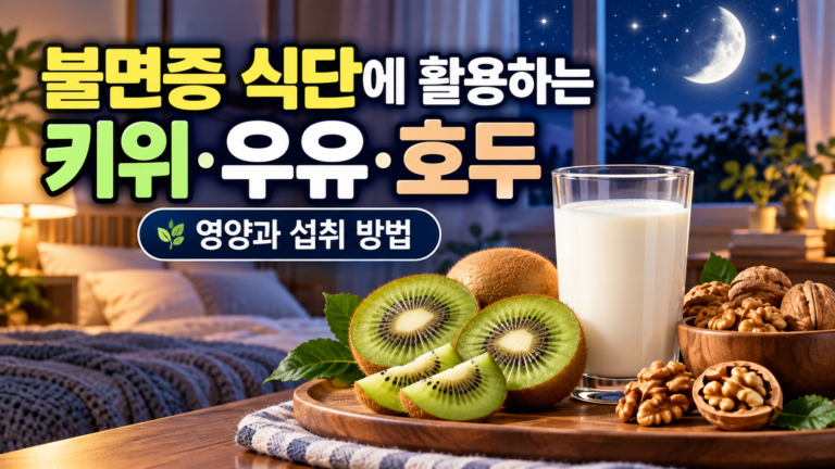 불면증 식단에 활용하는 키위·우유·호두, 영양과 섭취 방법