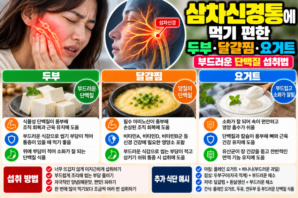 삼차신경통에 먹기 편한 두부·달걀찜·요거트, 부드러운 단백질 섭취법