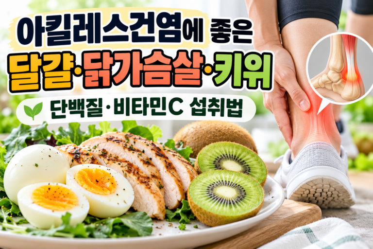 아킬레스건염에 좋은 달걀·닭가슴살·키위, 단백질·비타민C 섭취법
