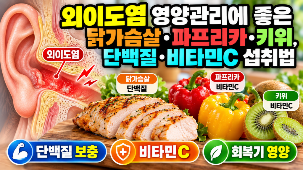 외이도염 영양관리에 좋은 닭가슴살·파프리카·키위, 단백질·비타민C 섭취법 1 외이도염 영양관리에 좋은 닭가슴살·파프리카·키위, 단백질·비타민C 섭취법