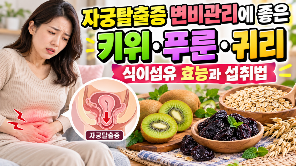 자궁탈출증 변비관리에 좋은 키위·푸룬·귀리, 식이섬유 효능과 섭취법 1 자궁탈출증 변비관리에 좋은 키위·푸룬·귀리, 식이섬유 효능과 섭취법