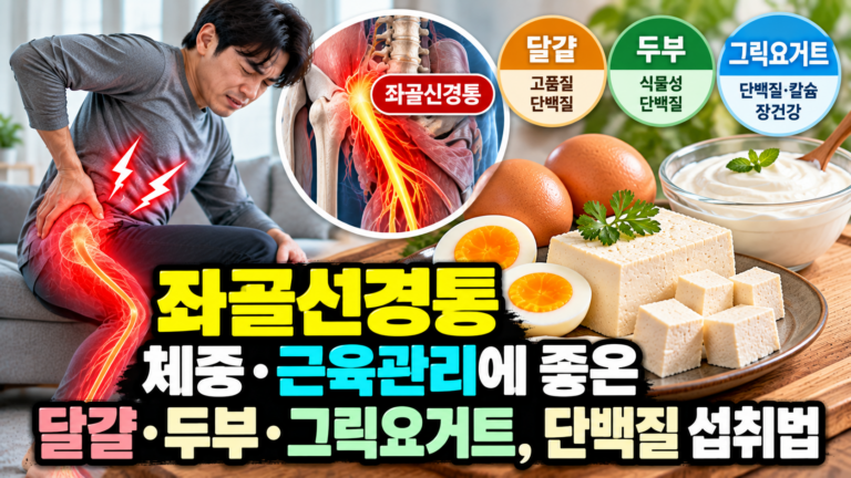 좌골신경통 체중·근육관리에 좋은 달걀·두부·그릭요거트, 단백질 섭취법