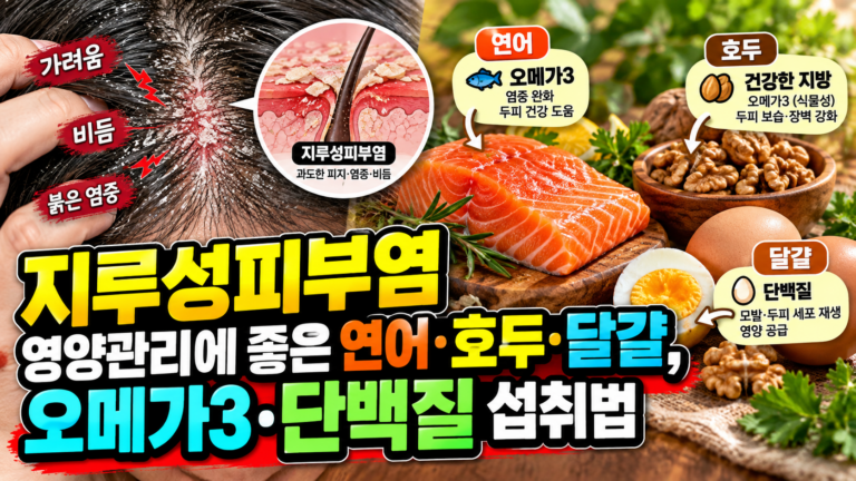 지루성피부염 영양관리에 좋은 연어·호두·달걀, 오메가3·단백질 섭취법