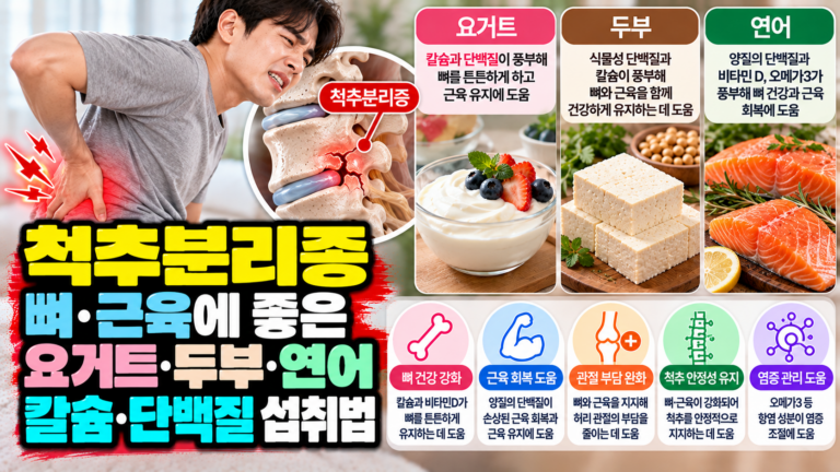 척추분리증 뼈·근육에 좋은 요거트·두부·연어, 칼슘·단백질 섭취법