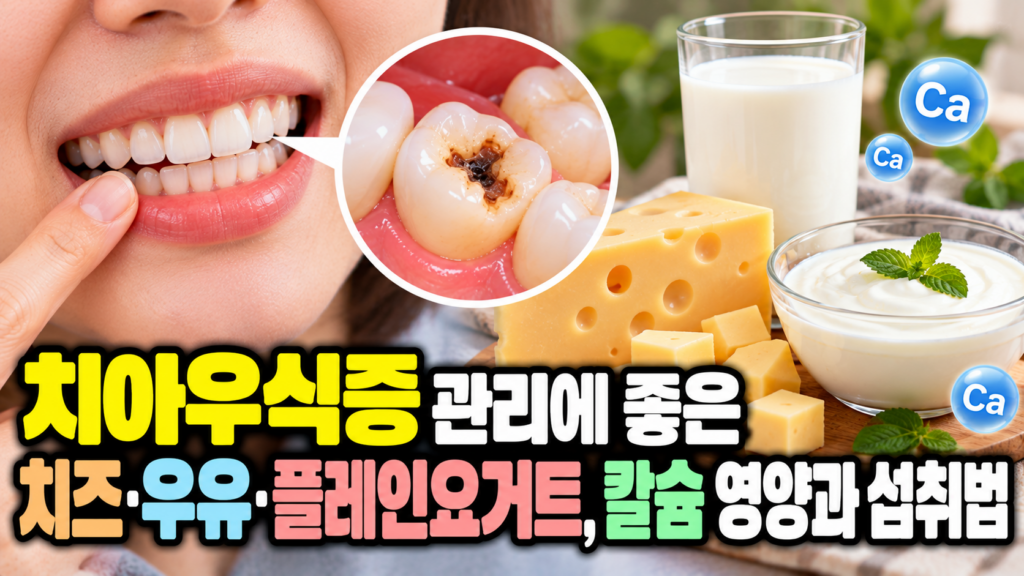 치아우식증 관리에 좋은 치즈·우유·플레인요거트, 칼슘 영양과 섭취법