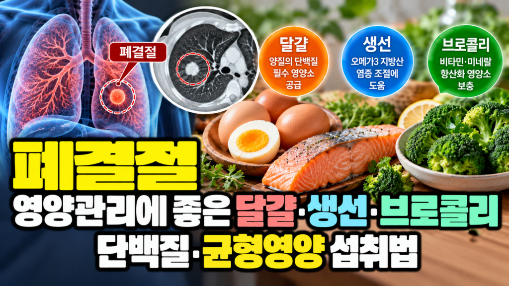 폐결절 영양관리에 좋은 달걀·생선·브로콜리, 단백질·균형영양 섭취법